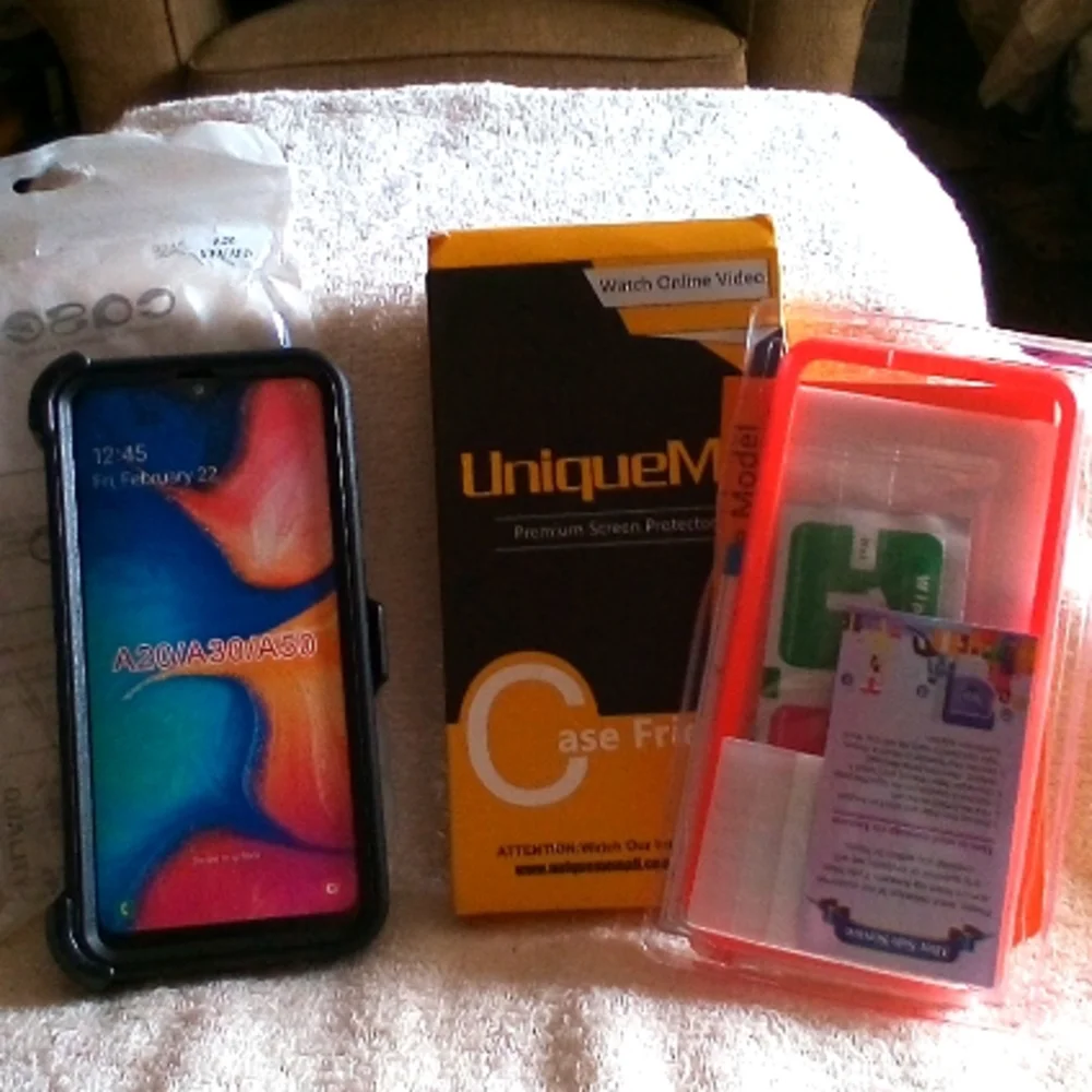 💜 Samsung Galaxy A20/A30/A50 Case/Premium Screen Protector Bundle